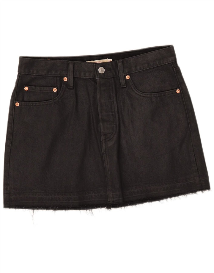 Levi's Mini-denimnederdel til kvinder W27 Lille sort bomuld