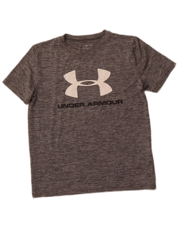 UNDER ARMOUR Drenge Heat Gear Grafisk T-shirt Top 11-12 år Large Grå
