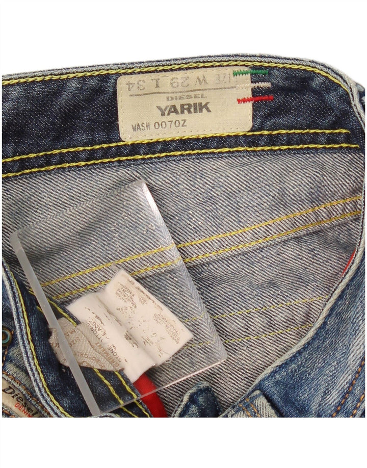 DIESEL Herre Yarik Straight Jeans W29 L34 Blå Bomuld