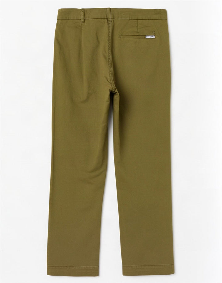 Marks & Spencer Dame Straight Cropped Trousers UK 12 Medium W30 L25 Khaki