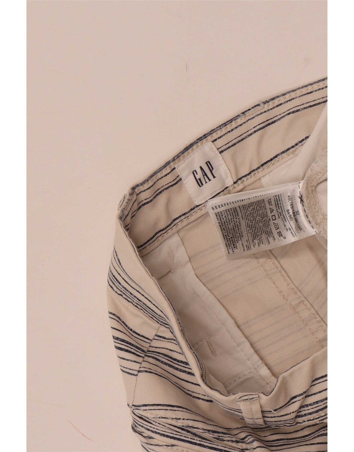 Gap chinoshorts til kvinder W32 store hvidstribede bomuld