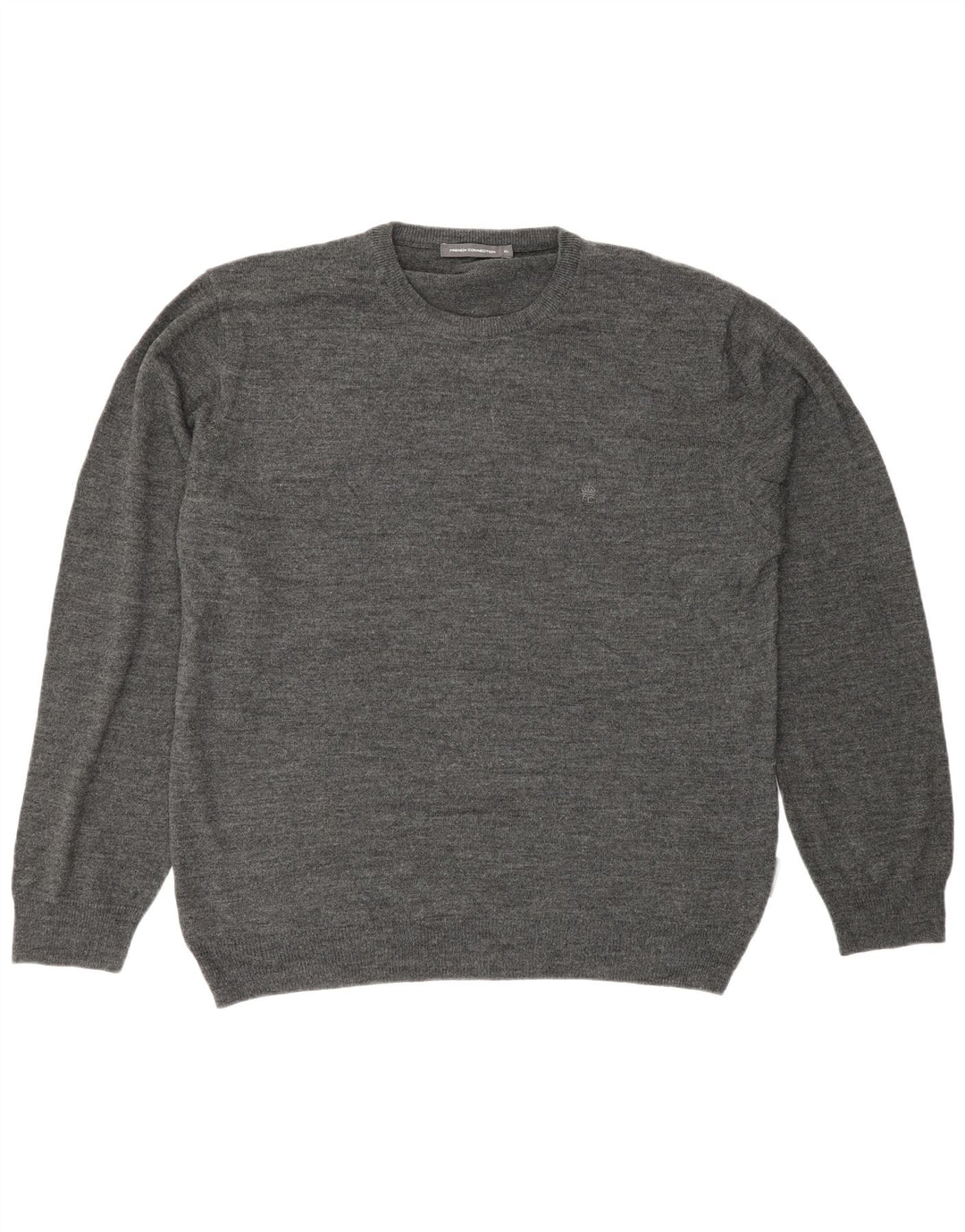 French Connection Herre Crew Neck Jumper Sweater XL Grå Akryl