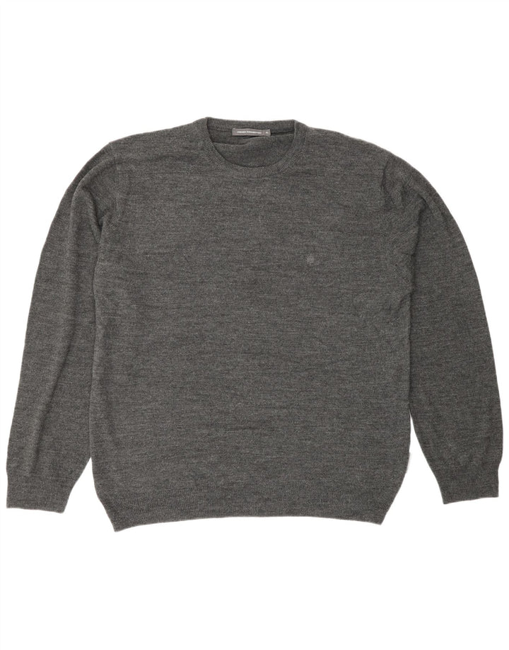 French Connection Herre Crew Neck Jumper Sweater XL Grå Akryl