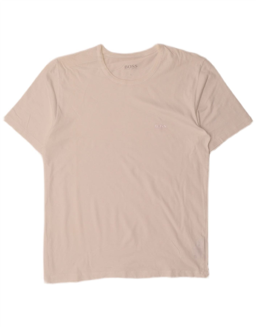 Hugo Boss Kortærmet Herre T-Shirt Top Stor Hvid Bomuld