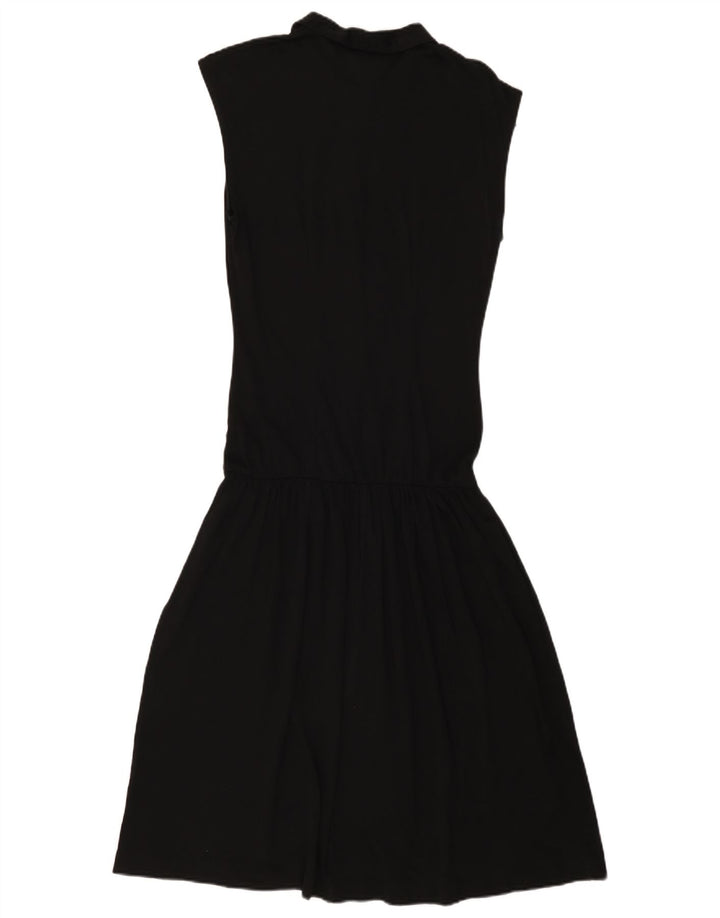 Vintage Dame Drop Waist Dress UK 10 Small Black
