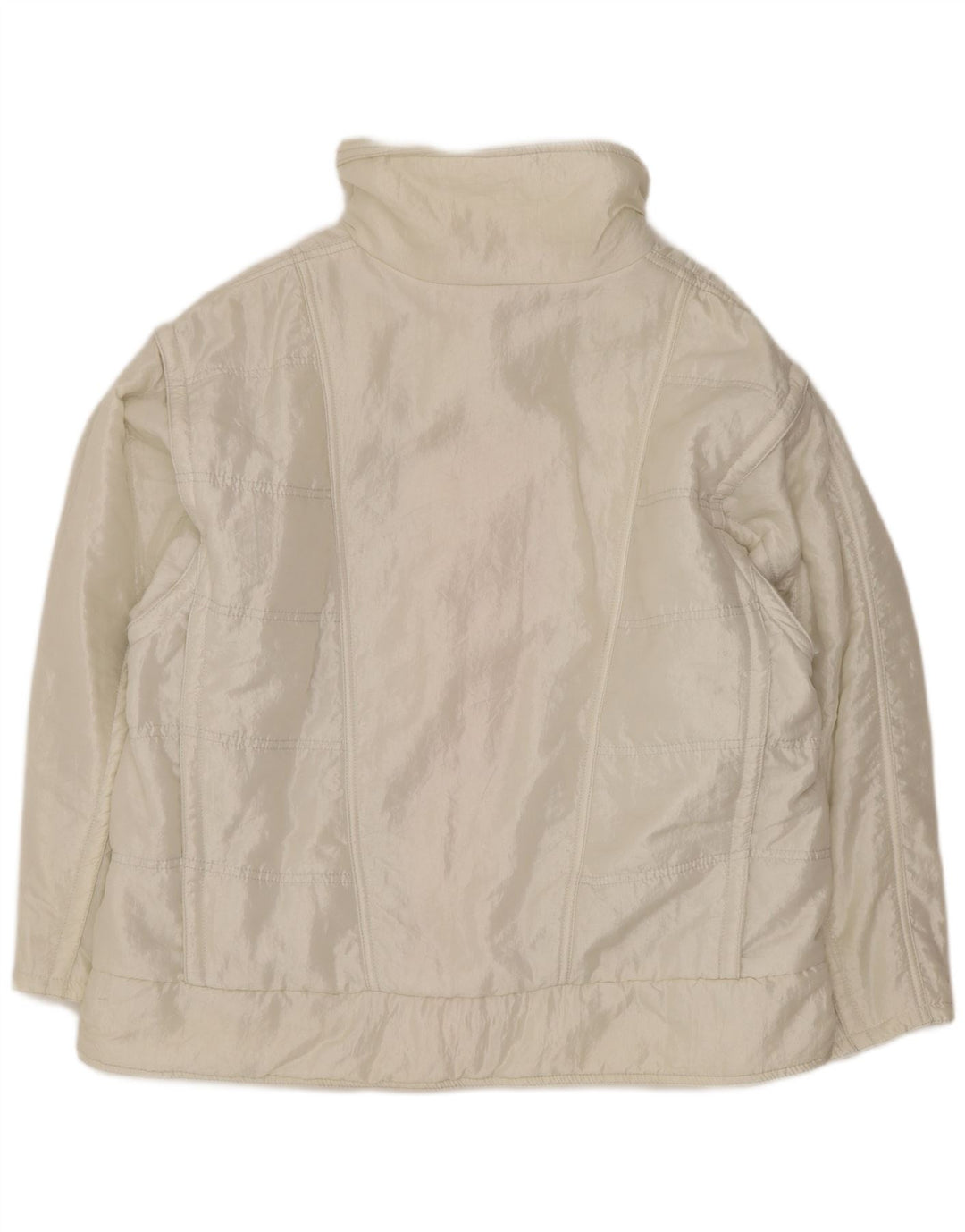 Ellesse Dame Loose Fit Polstret Jakke IT 48 XL Hvid Nylon Retro