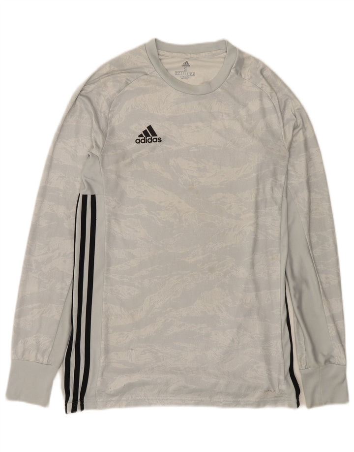 Adidas Herre Climalite Top Langærmet Lille Grå Camouflage Polyester