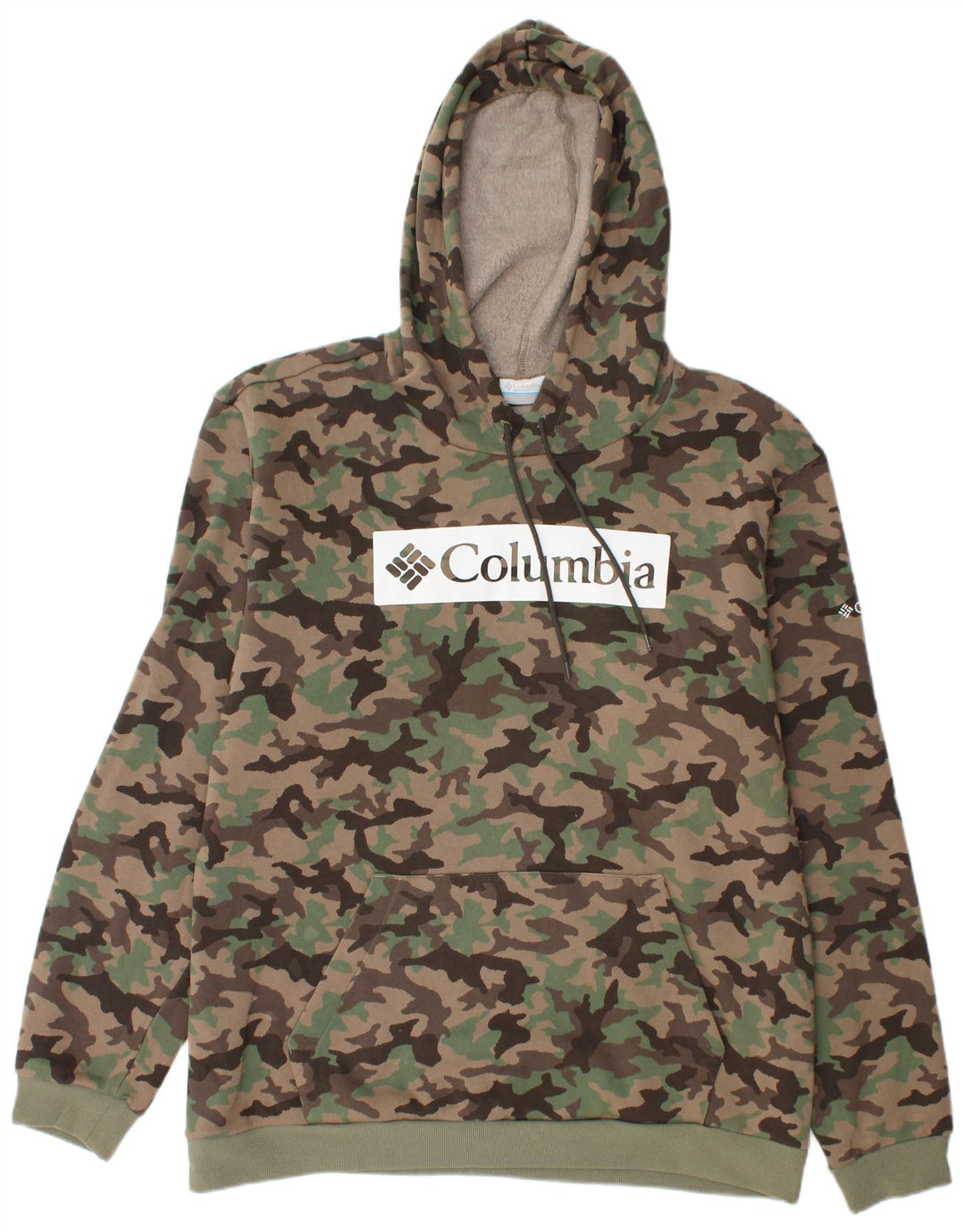 COLUMBIA Grafisk hættetrøje til mænd XL Khaki Camouflage Bomuld
