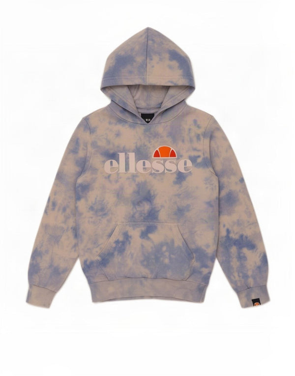 Ellesse Boys Grafisk hættetrøje 8-9 år Blue Tie Dye Bomuld