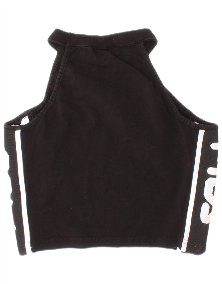 Fila Graphic Crop Top til kvinder XS Sort bomuld