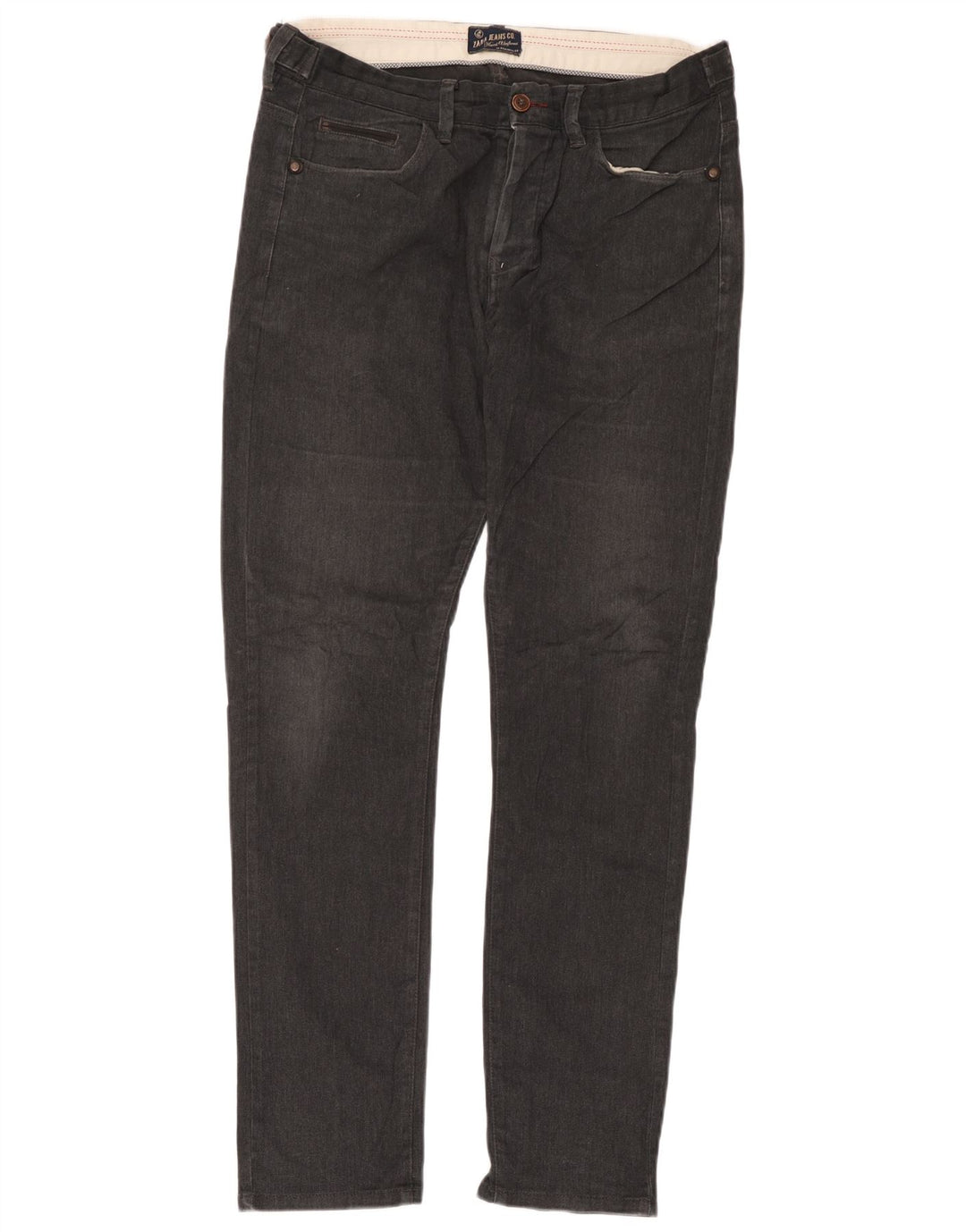 Zara Herre Slim Jeans EU 44 Large W34 L33 Sort Bomuld