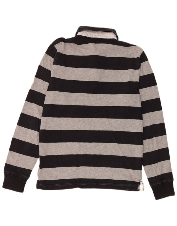 Gant Langærmet Rugby Polo Shirt Medium Sort Stribet Bomuld