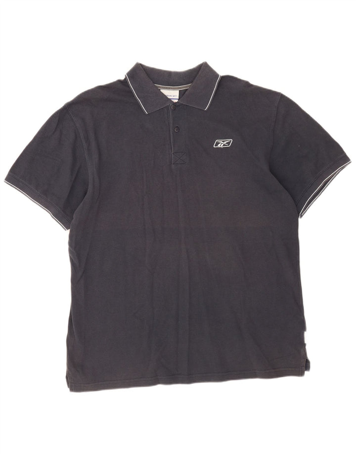 Reebok herre poloshirt XL marineblå bomuld