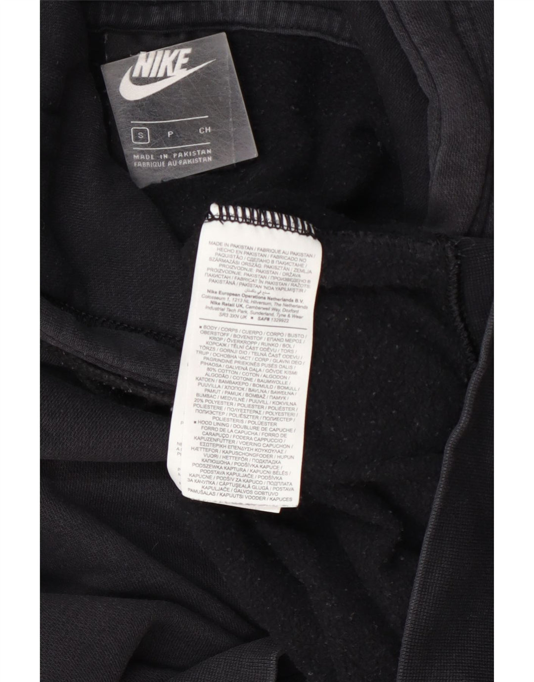 Nike Dame Oversized Hoodie Jumper UK 10 Small Grey Bomuld