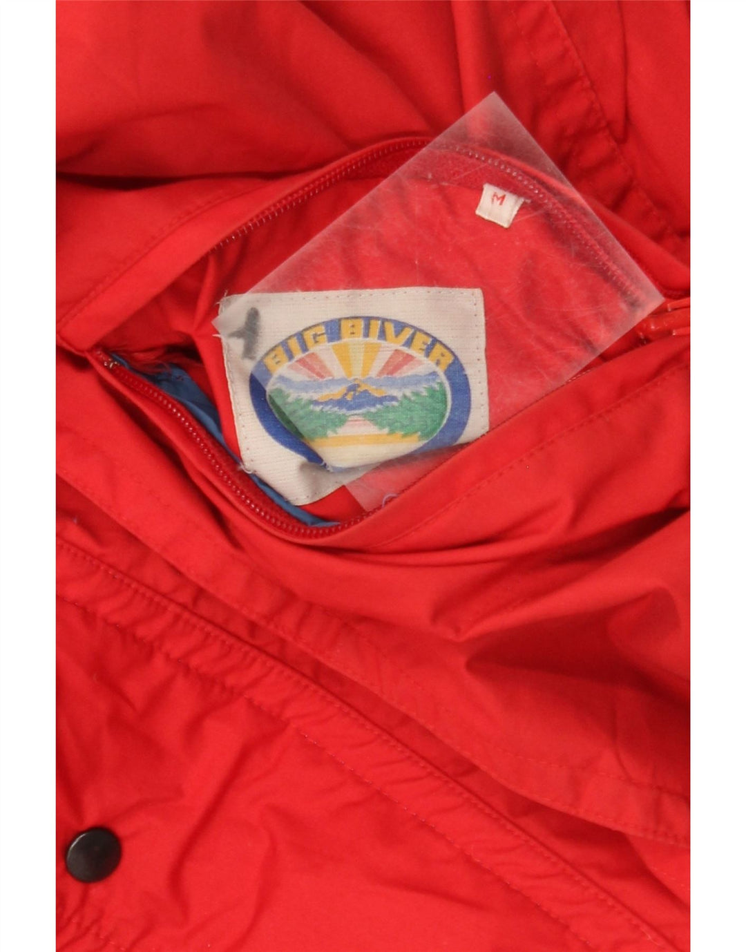 VINTAGE Herre Loose Fit Vendbar polstret jakke UK 38 Medium Rød