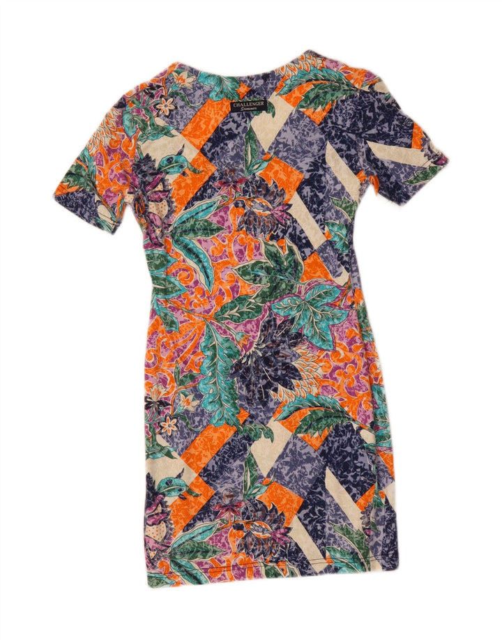 VINTAGE Womens Sheath Dress UK 12 Medium Multicoloured Floral Cotton Vintage Vintage and Second-Hand Vintage from Messina Hembry 