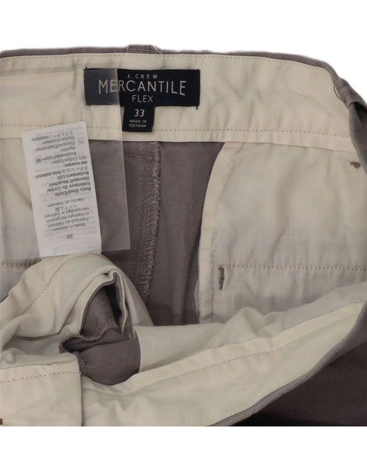 J. CREW Mens Mercantile Chino Shorts W33 Medium Grey Cotton Vintage J. Crew and Second-Hand J. Crew from Messina Hembry 