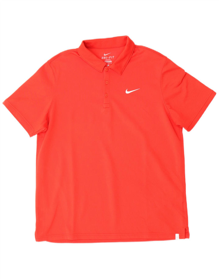 Nike Herre Dri Fit Polo Shirt Large Red