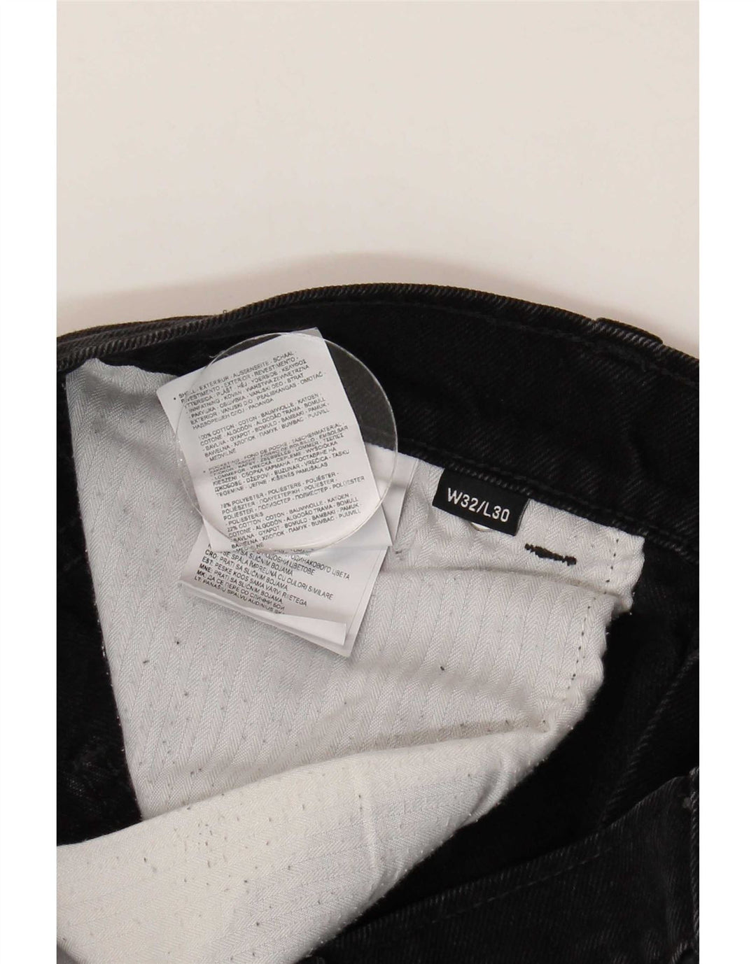 Dickies Straight Jeans til mænd W32 L30 Sort bomuld