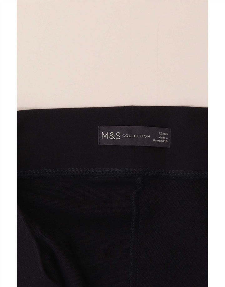 Marks & Spencer Dame Leggings UK 22 3XL Marineblå Bomuld