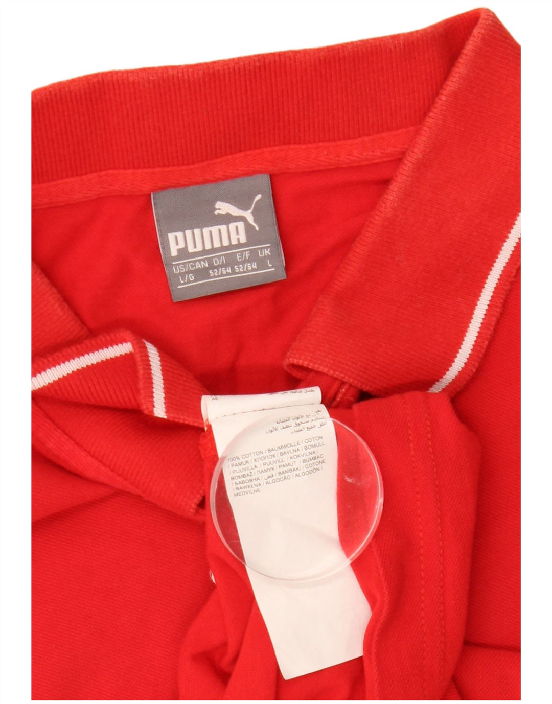 PUMA Poloskjorte til mænd, stor rød bomuld