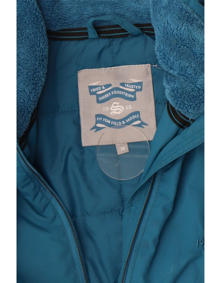 Vintage vindjakke til kvinder, UK 14 Medium Blue Nylon