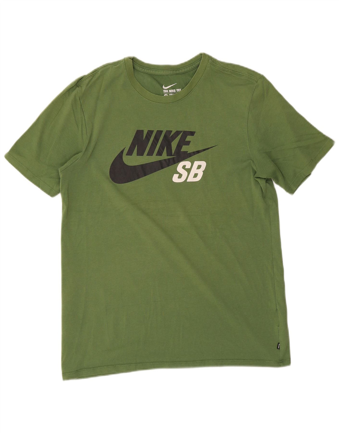 Nike Herre Athletic Cut Grafisk T-Shirt Top Medium Grøn Bomuld