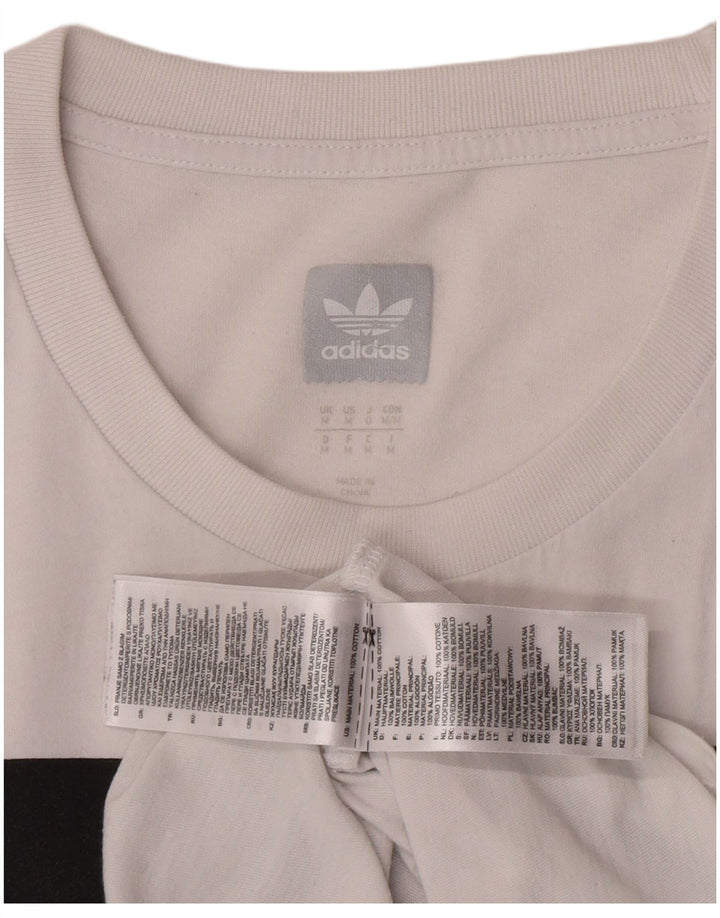 Adidas Grafisk T-shirt top til mænd Medium hvid bomuld