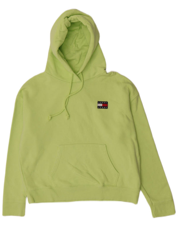 Tommy Hilfiger Dame Relaxed Fit Hoodie Jumper UK 16 Large Green Bomuld