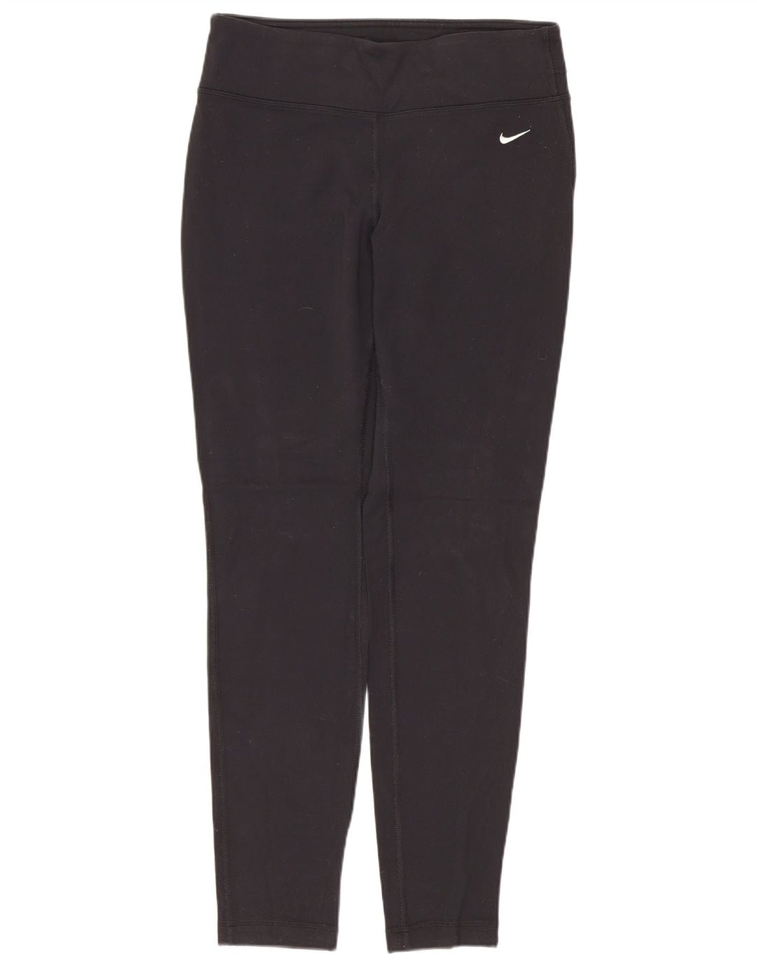NIKE Dame Dri Fit Leggings UK 12 Medium Sort Nylon
