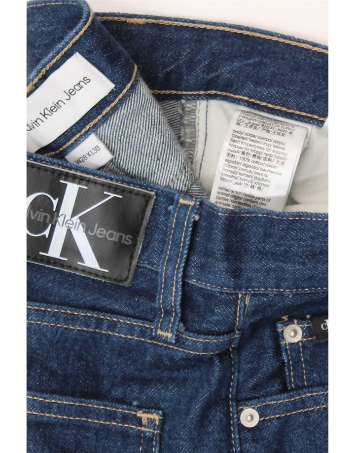 Calvin Klein Dame Straight Jeans W28 L30 Blå Bomuld