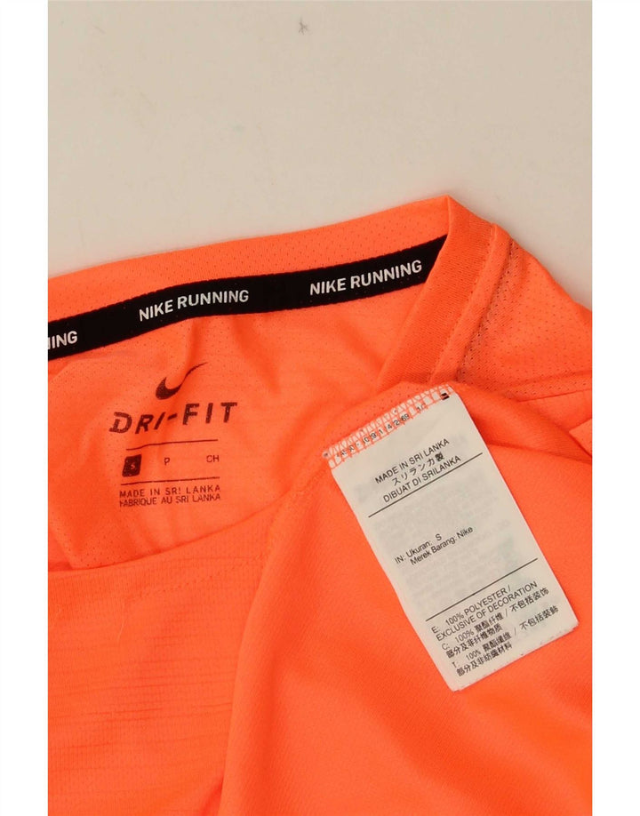 Nike Herre Dri Fit T-Shirt Top Lille Orange Polyester