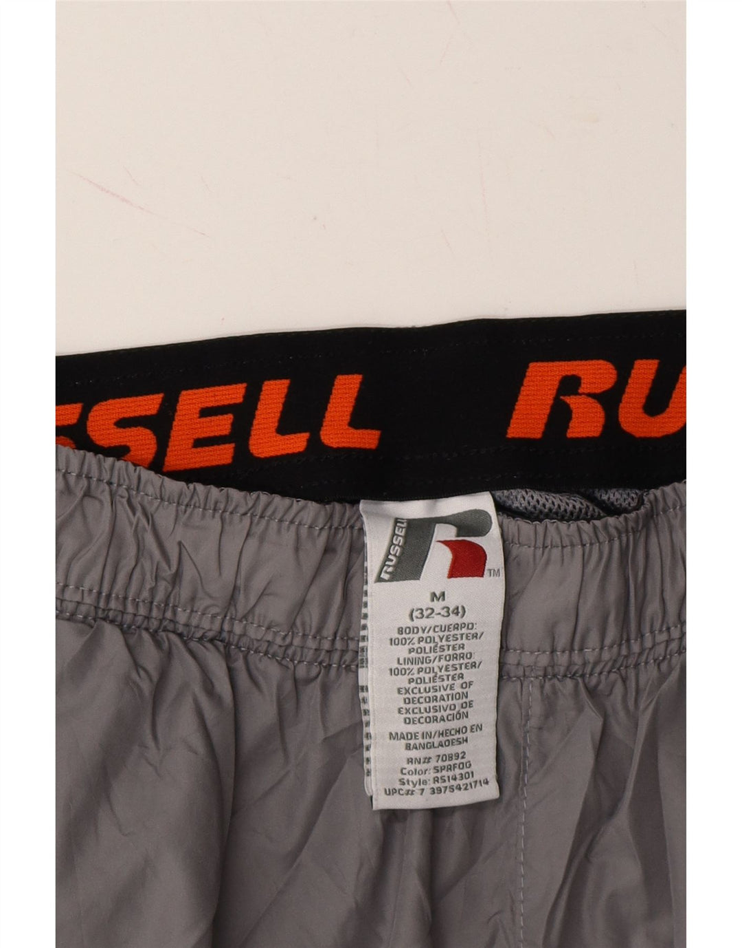 RUSSELL ATHLETIC Mens Tracksuit Trousers UK 32/34 Medium  Grey Polyester Vintage Russell Athletic and Second-Hand Russell Athletic from Messina Hembry 