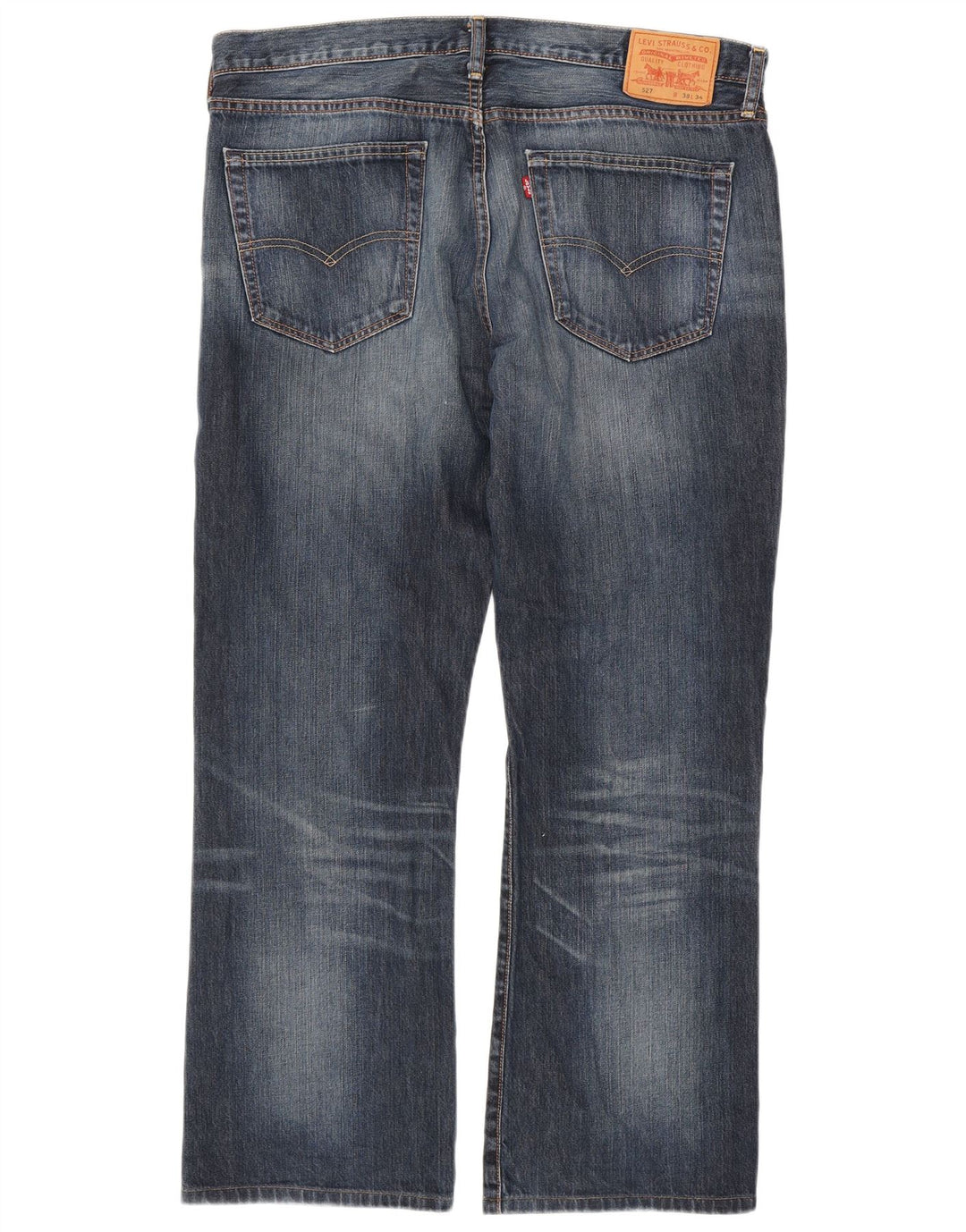 Levi's Herre 527 Bootcut Jeans W38 L30 Marineblå Bomuld