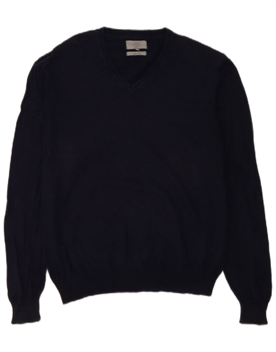 Marks & Spencer Herre Regular Fit V-hals sweater Medium Navy Blue