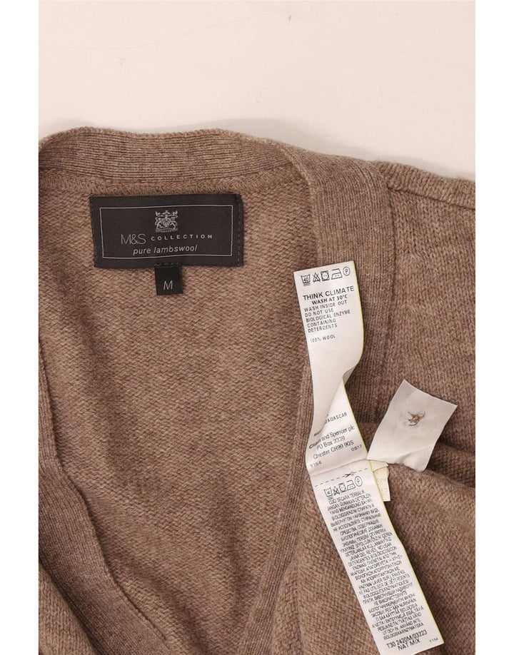 Marks & Spencer herre cardigan sweater Medium brun uld