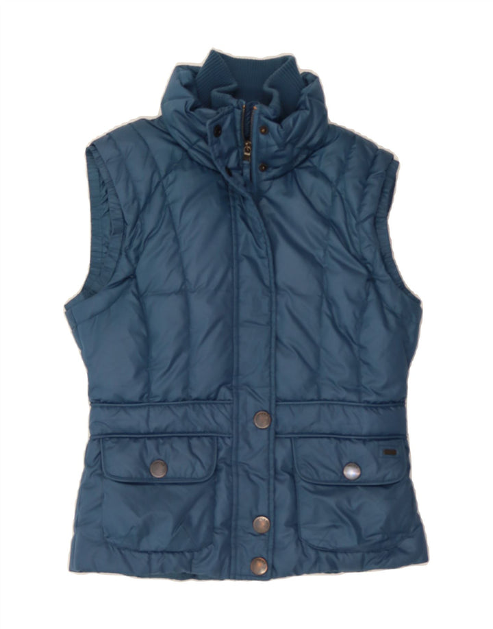 MEXX Womens Padded Gilet UK 10 Small Navy Blue Polyester Vintage Mexx and Second-Hand Mexx from Messina Hembry 