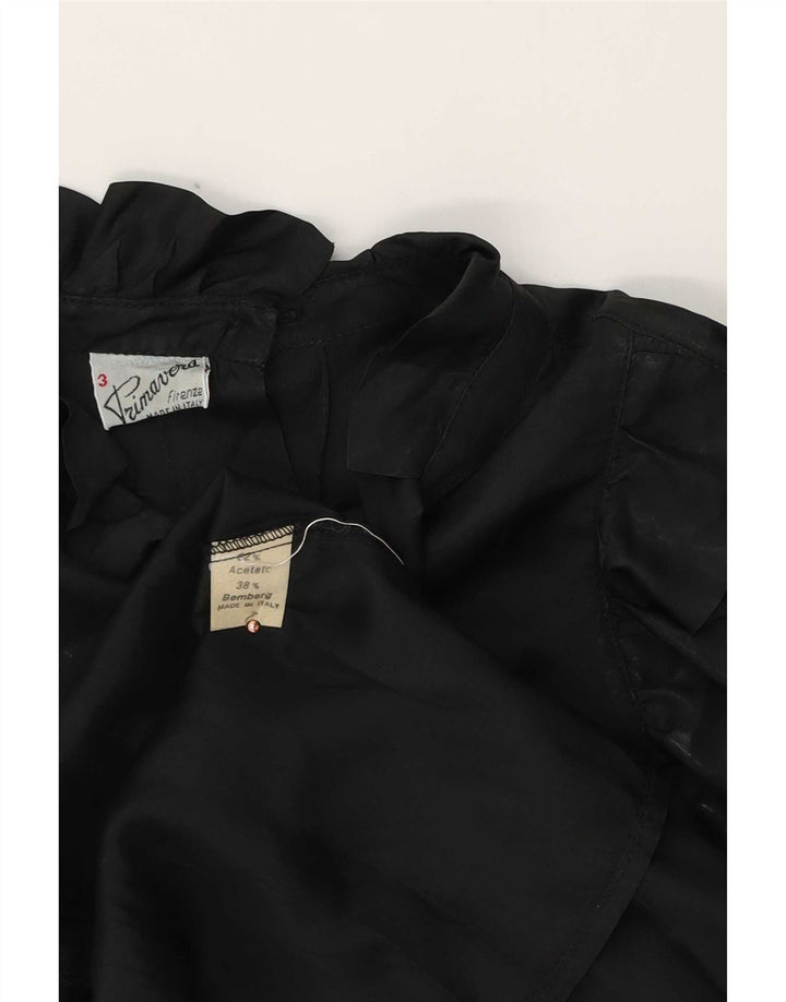 Primavera Firenze Langærmet Oversized Bluse Top US 3 XS Sort