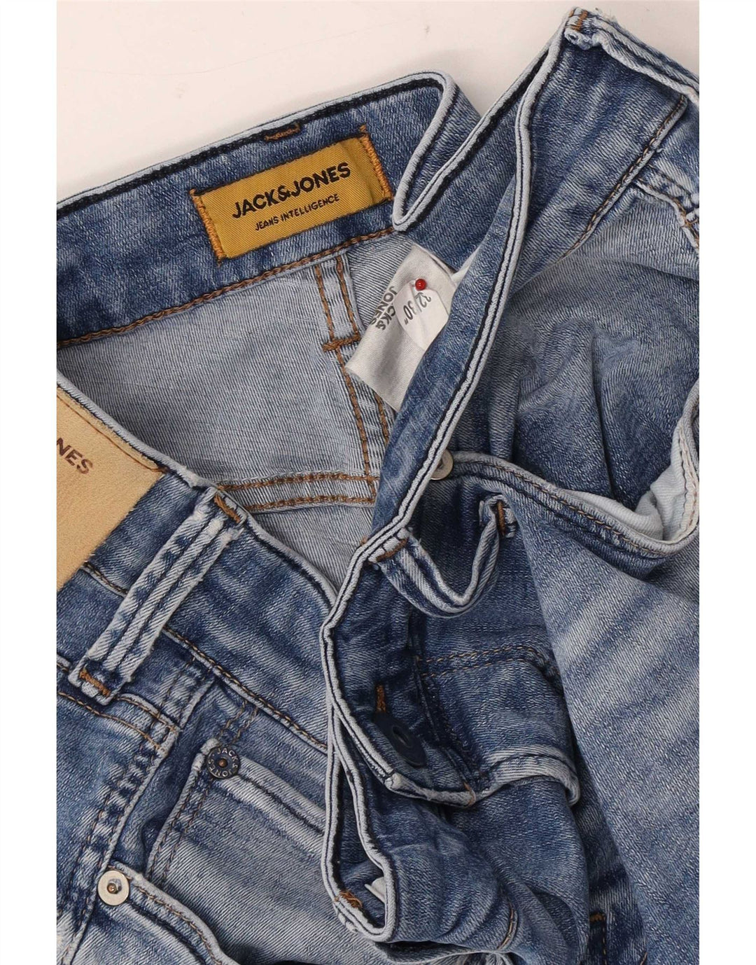 Jack & Jones Herre GLENN Slim Jeans W32 L30 Blå Bomuld