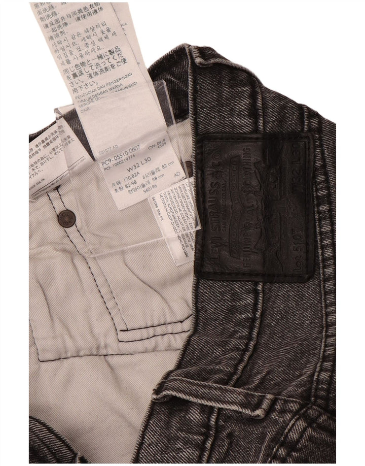 LEVI'S Herre 510 Skinny Jeans W32 L30 Grå Bomuld