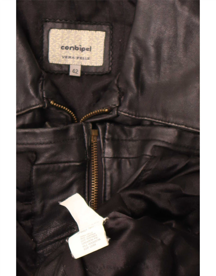 Conbipel Dame Læderjakke IT 42 Medium Sort