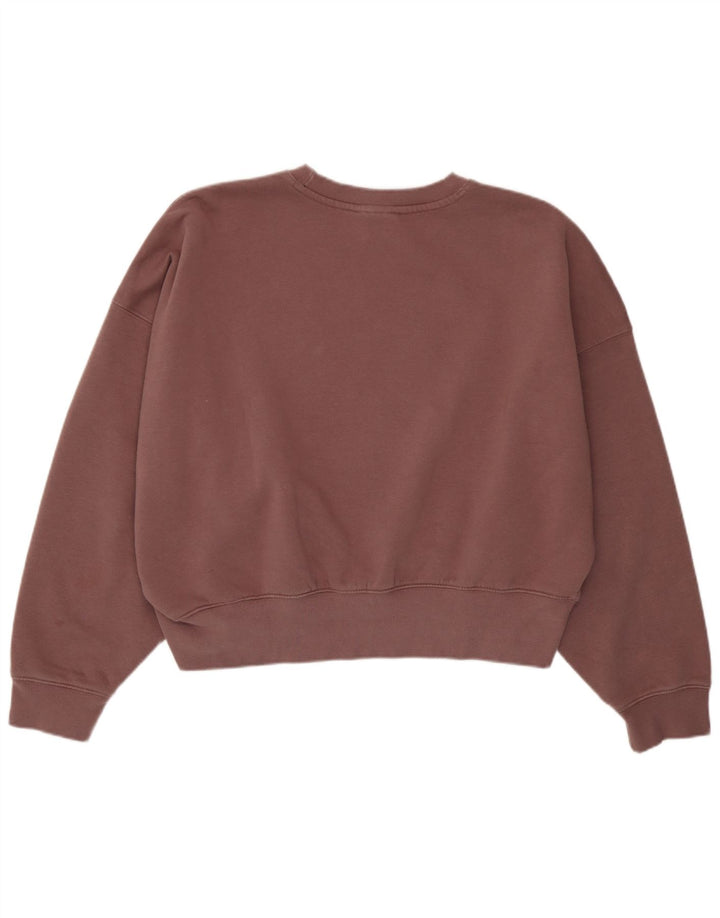 Adidas Dame Oversized Sweatshirt Jumper UK 12 Medium Lilla Bomuld