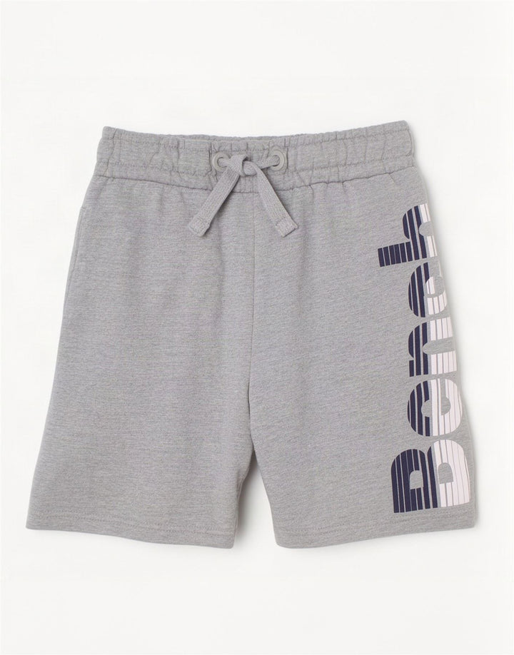Bænk drenge grafiske sportsshorts 9-10 år grå bomuld
