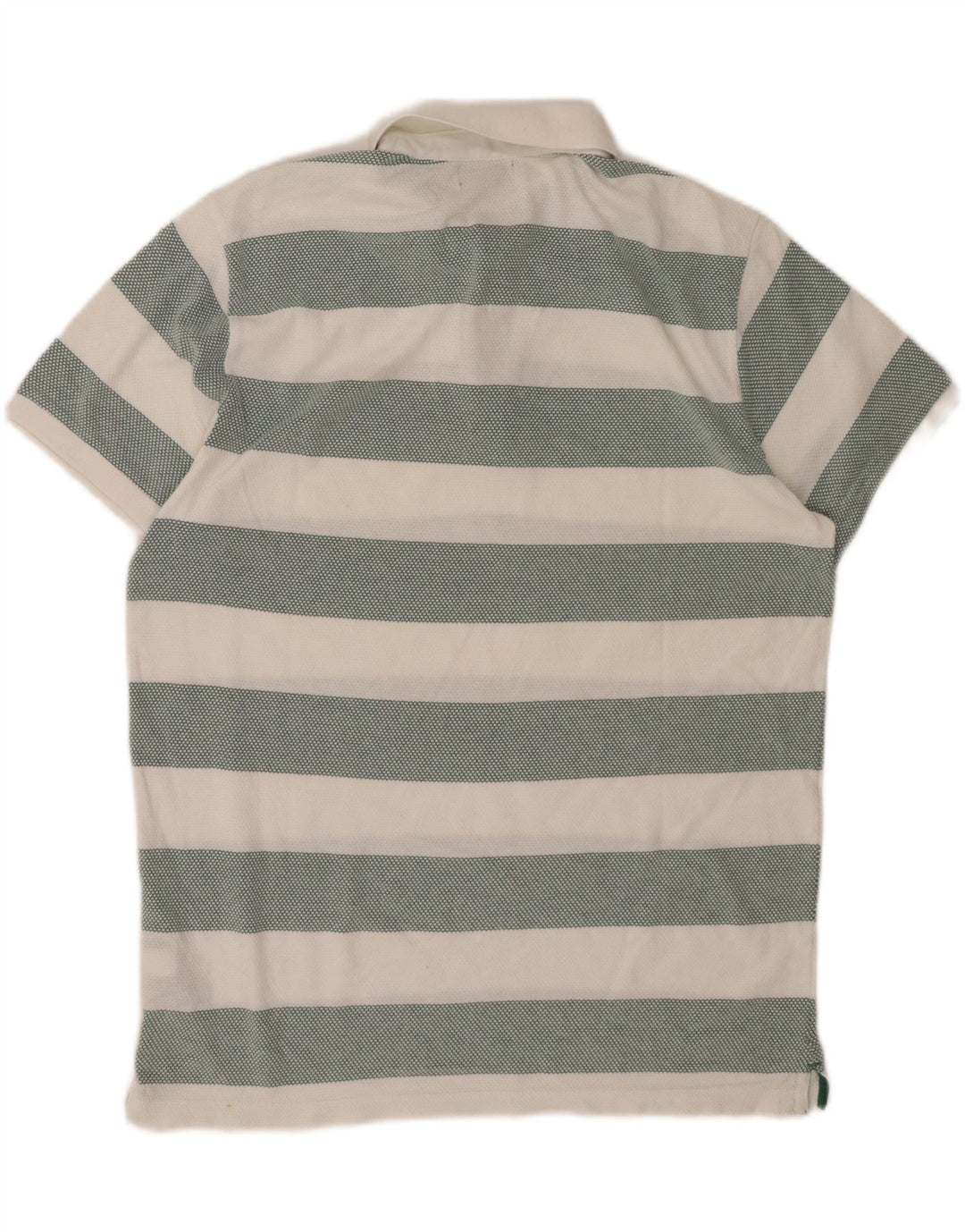 KAPPA Mens Polo Shirt XL White Striped Cotton Vintage Kappa and Second-Hand Kappa from Messina Hembry 