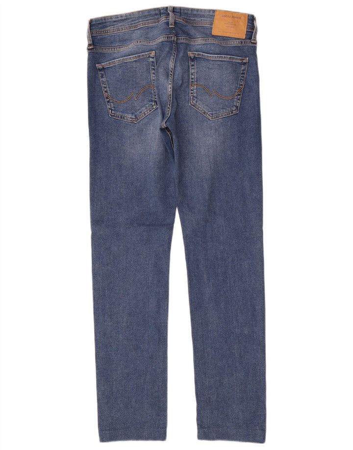 Jack & Jones Herre GLENN Slim Jeans W31 L30 Blå Bomuld