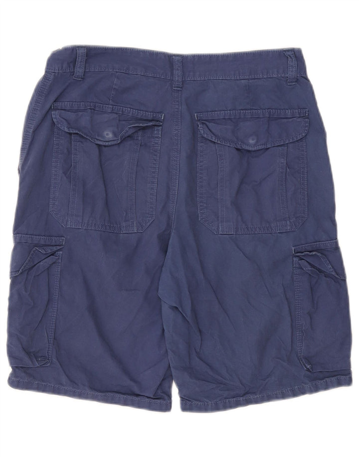 MARKS & SPENCER Herre Regular Fit Cargo Shorts W30 Medium Blue Cotton