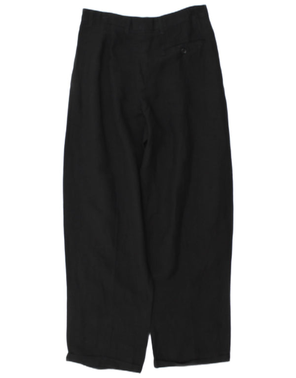 Byblos Womens Pegged Chino Trousers IT 46 Large W32 L30 Black Linen