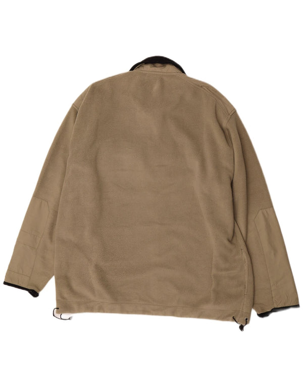 Asics Fleecejakke til mænd UK 44 2XL Khaki Colourblock