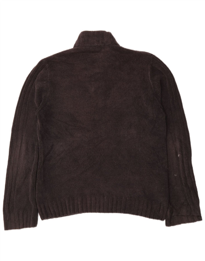 M&Co Herre Button Neck Jumper Sweater Stor Grå Polyester