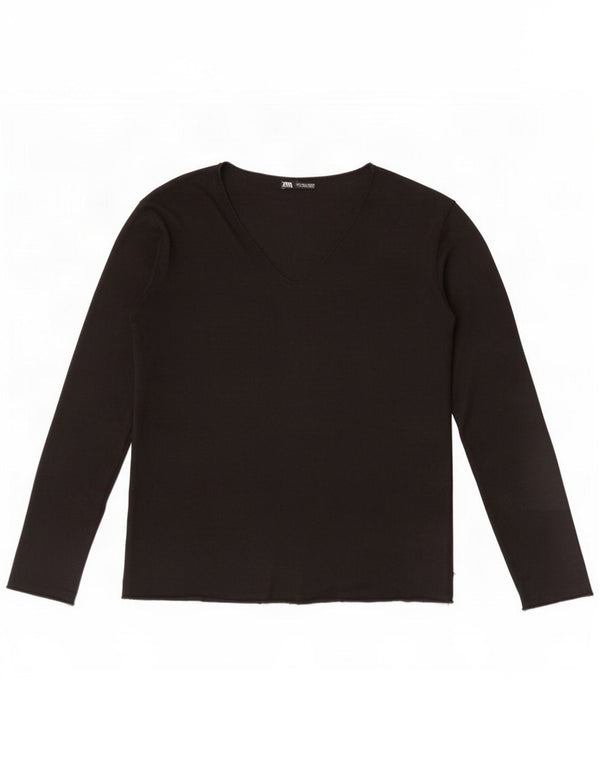 Zara Dame Top Langærmet UK 14 Large Sort